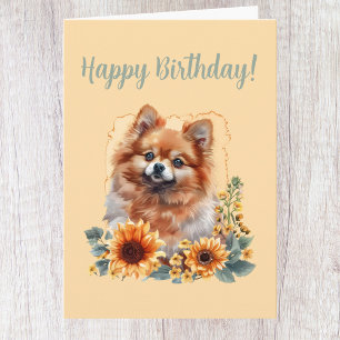 Verjaardagskaart voor liefhebbers van cute Pomeran Kaart