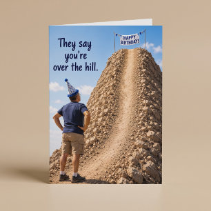 Verjaardagskaart voor mannen met humor over de heu kaart