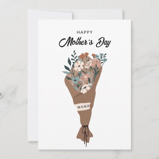 Verjaardagskaart voor Moederdag, Minimalistische M Feestdagenkaart (Voorkant)