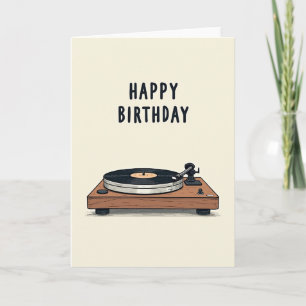 Verjaardagskaart voor retro-muziekspeler kaart