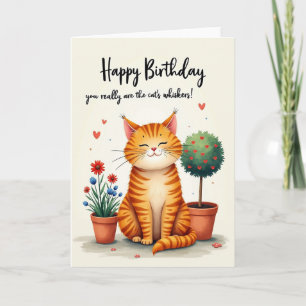 Verjaardagskaart voor Tuinpoes Kaart