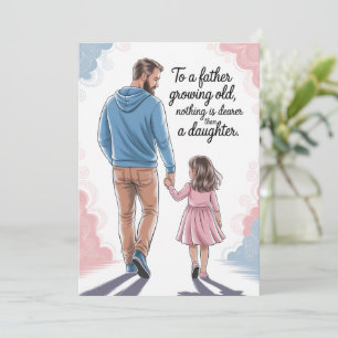 Verjaardagskaart voor vader en dochter Vaderdag ve