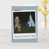 Verjaardagskaart voor vader met gelukkige campingk kaart (Gele Bloem)