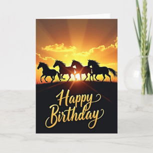 Verjaardagskaart Wilde Paarden Kaart