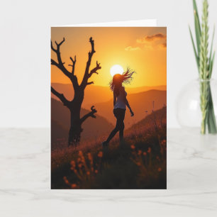 Verjaardagskaart Zonsondergang Kaart