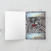 Verjaardagskaart zwarte en grijze vrouw kaart (Binnen)