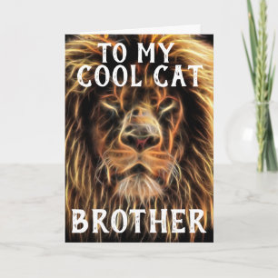 VERJAARDAGSKAARTEN VOOR COOLE KAT BROER KAART