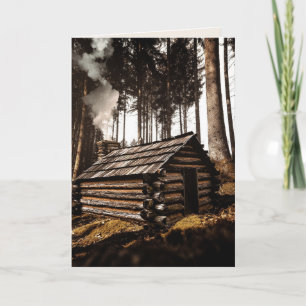 VERJAARDAGSKAARTEN VOOR HOUTEN HUISJE, INSPIREREND KAART
