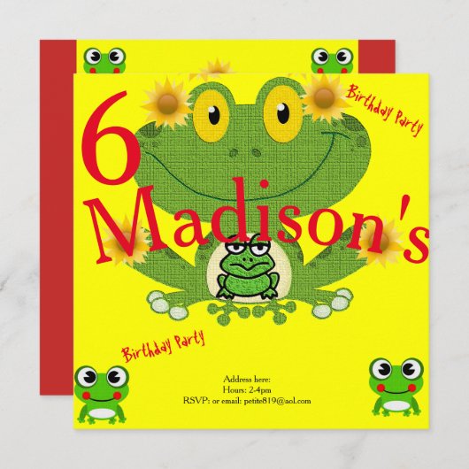 verjaardagskaarten voor kinderen kaart (Voorkant / Achterkant)