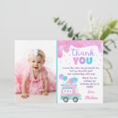 Verjaardagskaartjes met dank voor ijs  kaart (Staand voorkant)