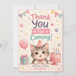 Verjaardagskaartjes met dank voor kattenliefhebber bedankkaart