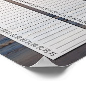 Verjaardagskalender met zonsopgang aan het strand poster (Hoek)