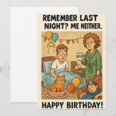 Verjaardagskater Chaos Feestdagenkaart (Voorkant / Achterkant)