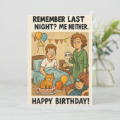 Verjaardagskater Chaos Feestdagenkaart (Staand voorkant)