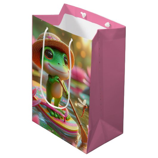 Verjaardagskikker peddelen een flip-flop medium cadeauzakje (Voorkant Gekanteld)