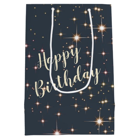 Verjaardagskitten met Leeuw Puddle Reflection Medium Cadeauzakje (Achterkant)