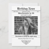 Verjaardagskrant gepersonaliseerd kaart (Voorkant)