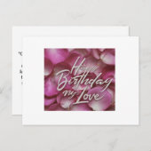 Verjaardagsliefde Briefkaart (Voorkant / Achterkant)