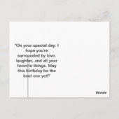 Verjaardagsliefde Briefkaart (Achterkant)