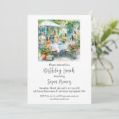 Verjaardagslunch Chic Dames  Kaart (Staand voorkant)