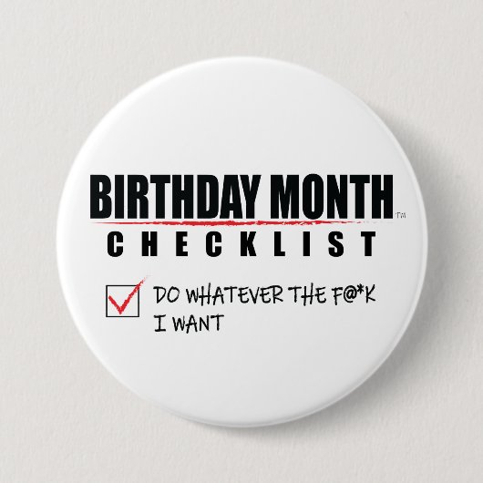 Verjaardagsmaand Checklist Button (Voorkant)