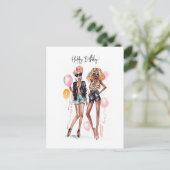 Verjaardagsmaatjes Briefkaart (Staand voorkant)