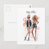 Verjaardagsmaatjes Briefkaart (Voorkant / Achterkant)
