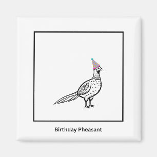 Verjaardagsmagneet, verjaardagsfazant, vogel magne magneet