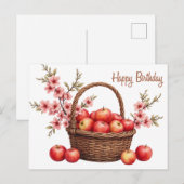 Verjaardagsmand met appels briefkaart (Voorkant / Achterkant)
