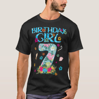 Verjaardagsmeisje 7 jaar oud Oceaan Hawaï 7de T-shirt