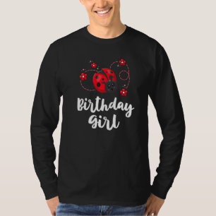 Verjaardagsmeisje bijpassende lieveheersbeestje ve t-shirt