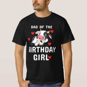 Verjaardagsmeisje Boerderij Koe T-Shirt