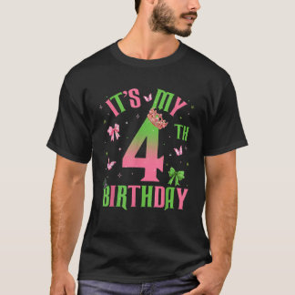 Verjaardagsmeisje Het Is Mijn 4e Verjaardag Heks R T-shirt