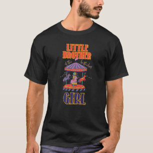 Verjaardagsmeisje Kleine Broer Draaimolen Thema Ma T-shirt