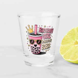 Verjaardagsmeisje Powered by Boba Bubble Tea Feest Shot Glas