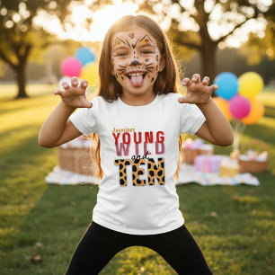 Verjaardagsmeisje TEN Luipaardprint Feestshirt T-shirt