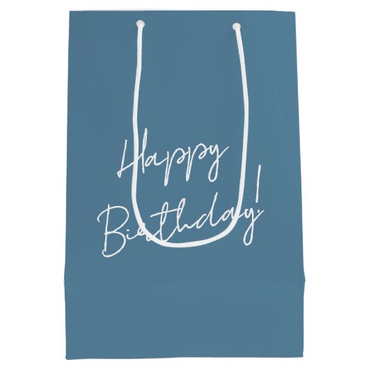 Verjaardagsmeisje winkelen in de grote stad medium cadeauzakje (Achterkant)