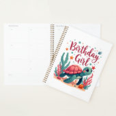 Verjaardagsmeisje Zeeschildpad Thema Verjaardagsfe Planner (Display)