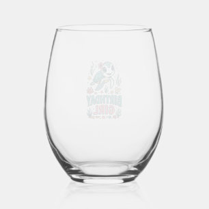 Verjaardagsmeisje Zeeschildpad Vintage Gravure Shi Wijnglas Zonder Voet