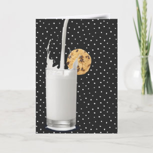 Verjaardagsmelk en koekje op plaid kaart