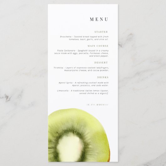 verjaardagsmenu | Celebration menu | taart (Voorkant)