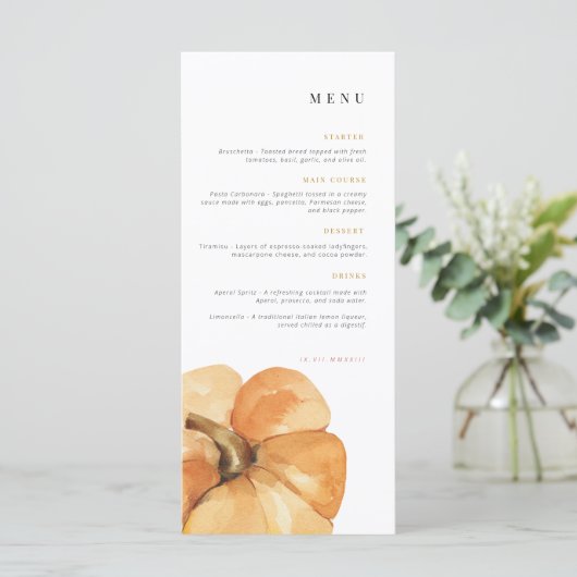 verjaardagsmenu | Celebration menu | THANKSGIVING (Staand voorkant)