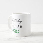 Verjaardagsmodus is ingeschakeld koffiemok (Voorkant links)