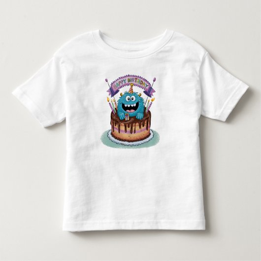 Verjaardagsmonster Kinder Shirts (Voorkant)