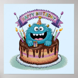 Verjaardagsmonster Poster