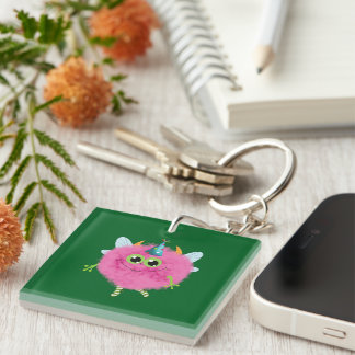 Verjaardagsmonster vol charme sleutelhanger