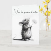 Verjaardagsmuis met Daisy Kaart (Gele Bloem)