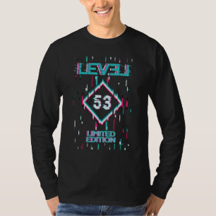Verjaardagsniveau 53 jaar gaming gebruikt t-shirt