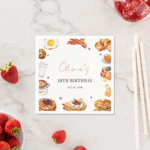 Verjaardagsontbijt Opstaan en Schijnen Brunchfeest Servet