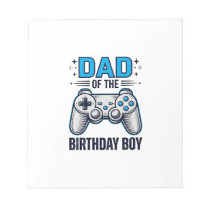 Verjaardagsontwerp voor vader van gamer-shirt voor notitieblok